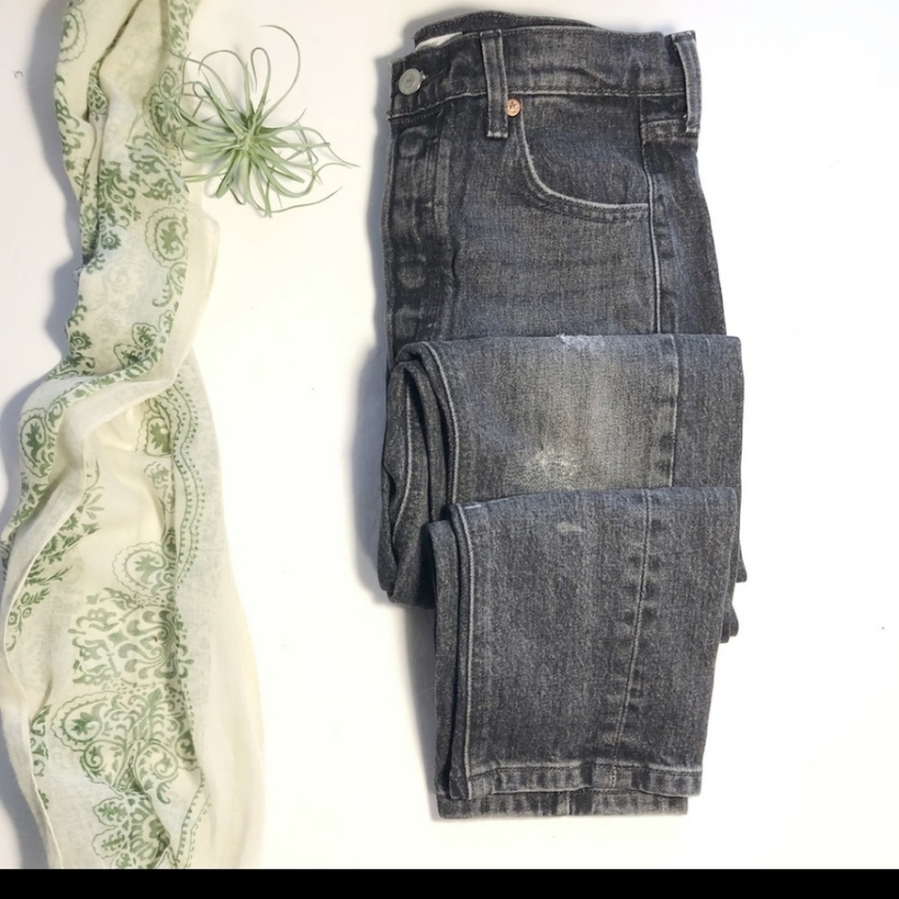Levis Altered 501 Skinny Leg Jeans Button Fly 28
